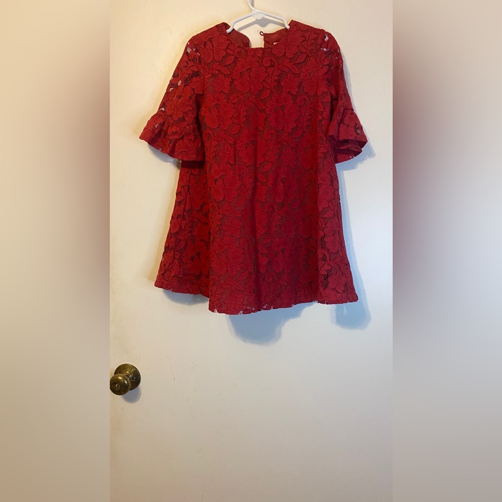 Toffee Apple Red Lace Dress